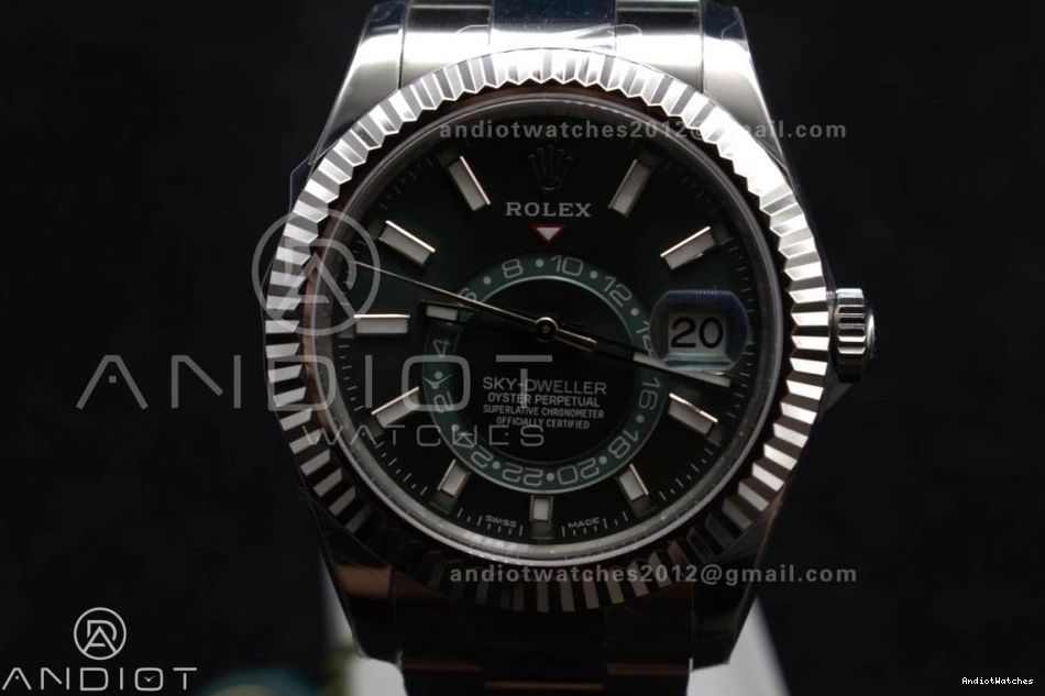 1090 Upgraded ZF 1:1 Best Green A 904L SS 326934 Sky-Dweller on Dial Edition Bracelet SS 0111